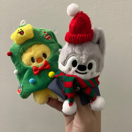 Cute KPOP Mini Plush Doll Clothing Christmas Outfit Set